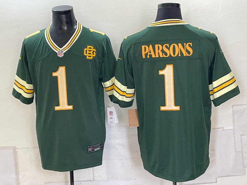 Men Green Bay Packers #1 Micah Parsons Rivalries green Nike Game 2026 NFL Jersey 0909001->green bay packers->NFL Jersey